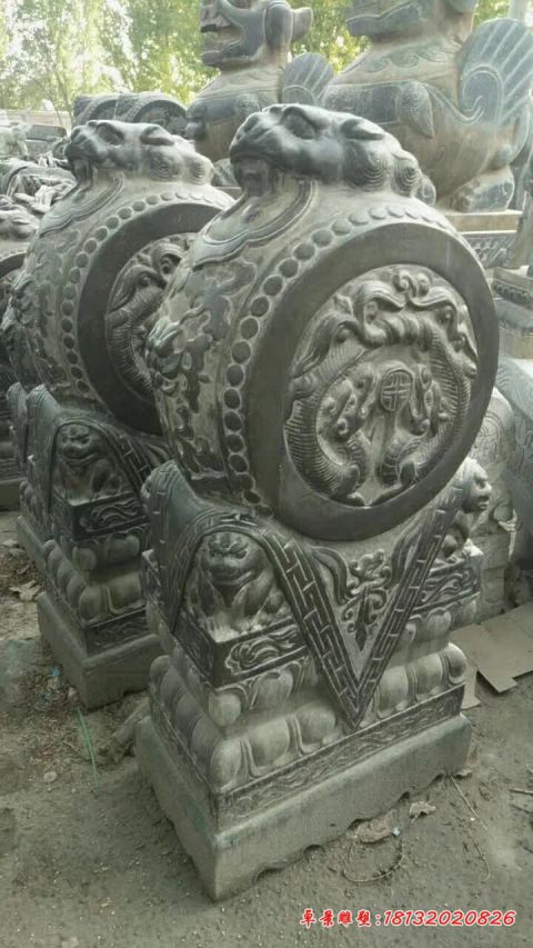 门前青石镇宅门墩