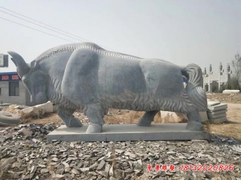 广场青石仿古拓荒牛石雕