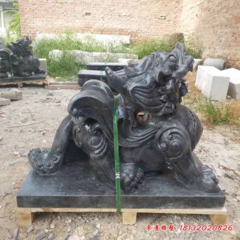 企业门口招财进宝貔貅石雕