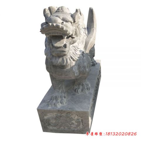 门前仿古石头貔貅