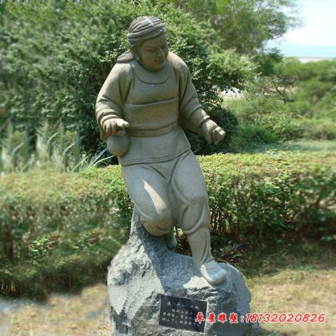 景区水浒108将人物石雕