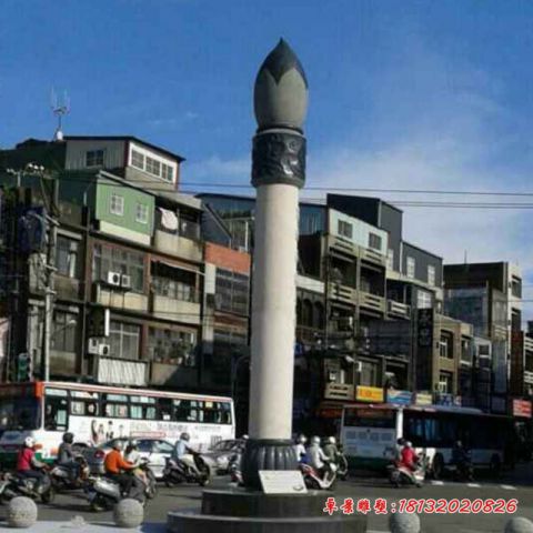 城市大型毛笔石雕