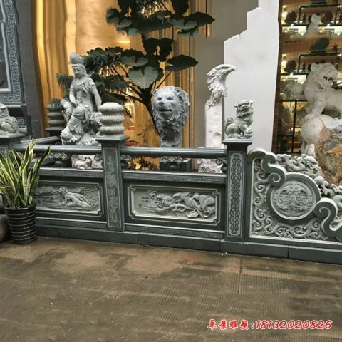 大理石园林栏板石雕