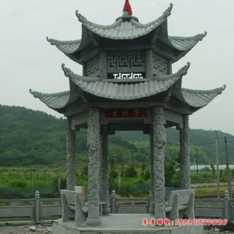 园林景观仿古凉亭石雕