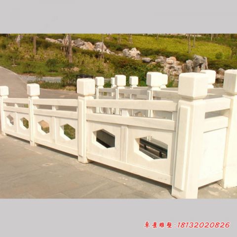 汉白玉桥梁河道走廊栏板石雕