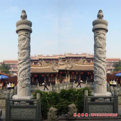 广场景观大理石龙柱