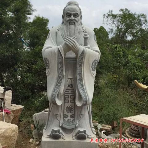 校园景区孔子行教像石雕