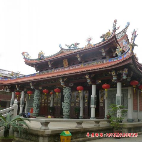 宗教庙宇大理石龙柱