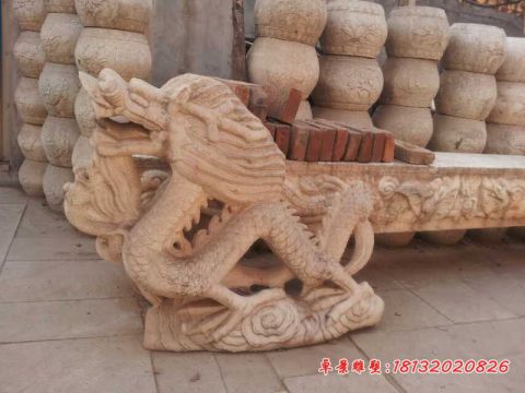 小区大理石龙石雕