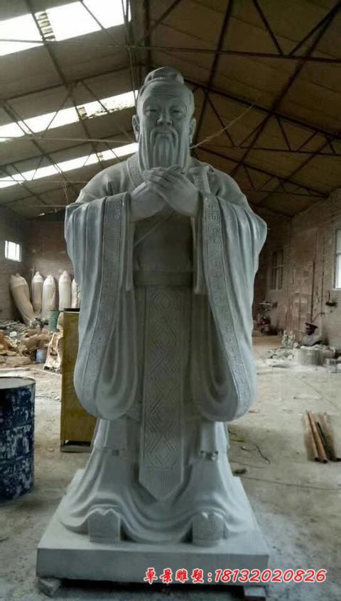大理石校园孔子行教像