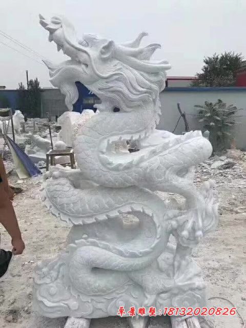 园林大理石盘龙石雕