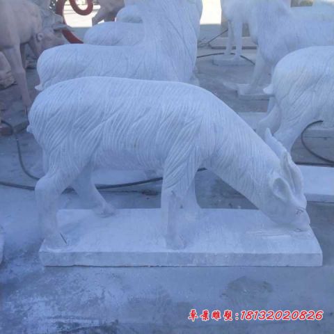 公园山羊动物石雕