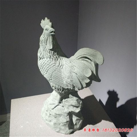 公园动物石雕公鸡
