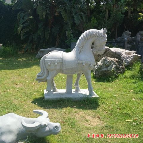 公园大理石动物石雕马