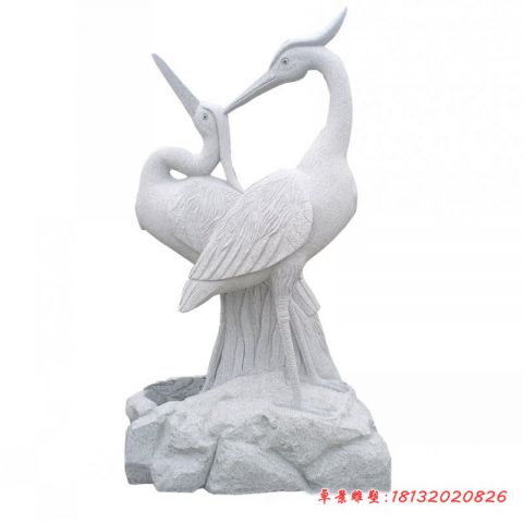 大理石公园石雕仙鹤
