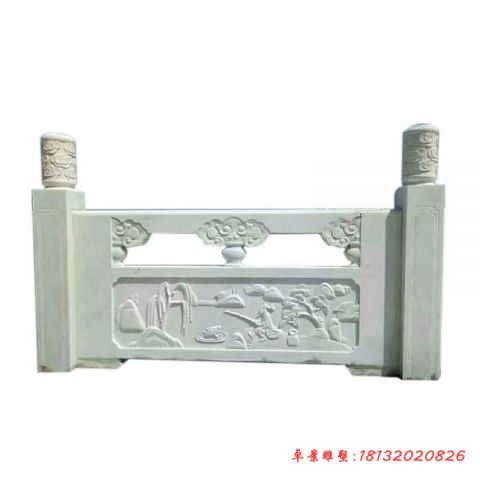 汉白玉人物浮雕栏板石雕