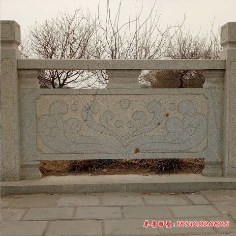 大理石浪花浮雕石栏板