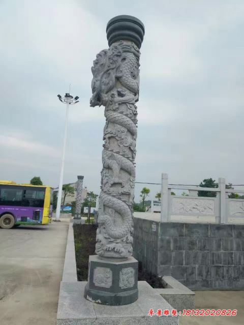 大理石景区石雕龙柱
