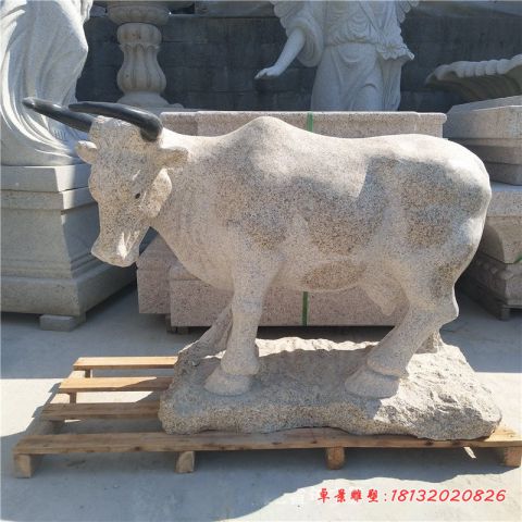 公园动物牛石雕