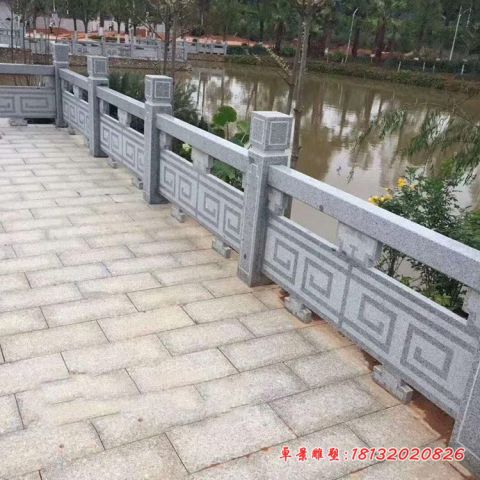 公园仿古河道栏板石雕