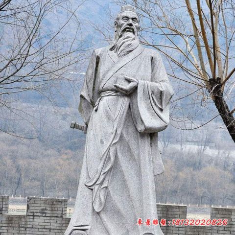 景区古代名人司马懿石雕