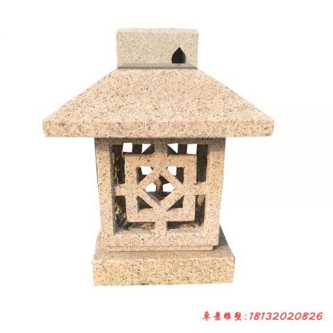 花岗岩小型镂空石雕灯