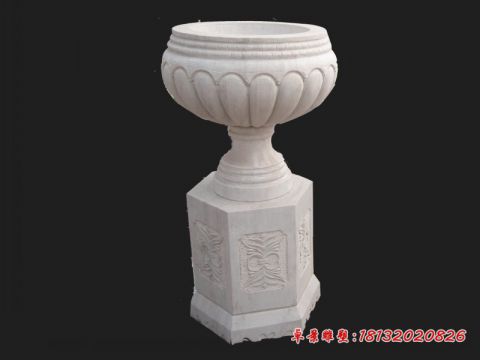 公园大理石花盆雕塑