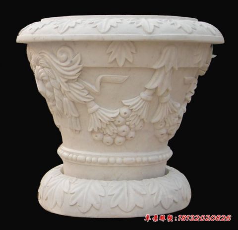 别墅砂岩欧式花盆石雕
