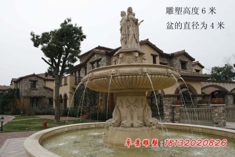 小区欧式人物石雕喷泉