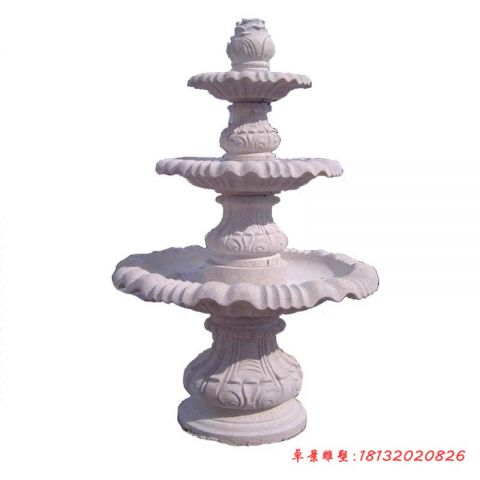公园三层大理石喷泉
