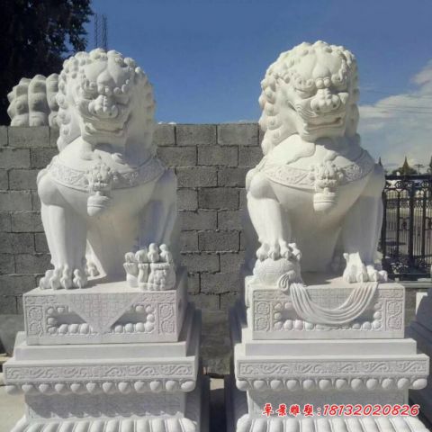 门前大理石北京狮子