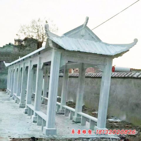 公园青石仿古长廊石雕