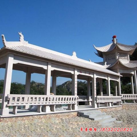 公园大理石凉亭长廊石雕