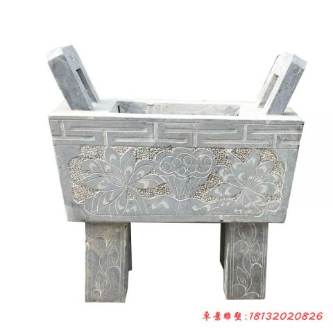 寺庙仿古方形石香炉