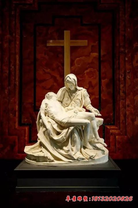 西方宗教人物哀悼基督石雕