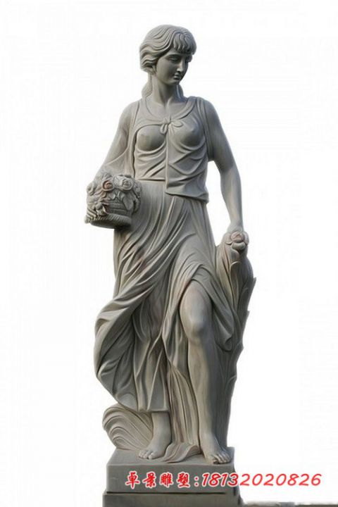 小区西方美女石雕