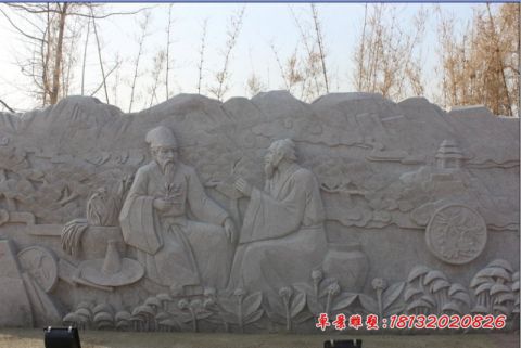 景区大理石古代名医石浮雕