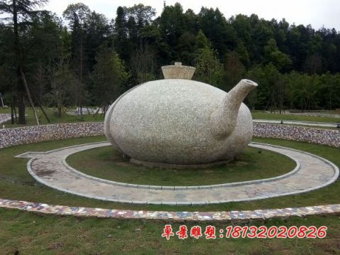 园林景观茶壶石雕