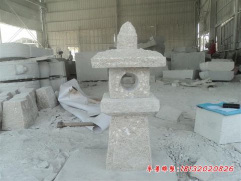 公园大理石小型石灯