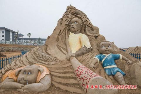 公园大圣归来石浮雕