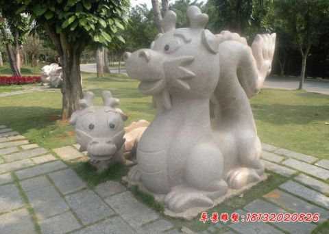公园卡通龙石雕
