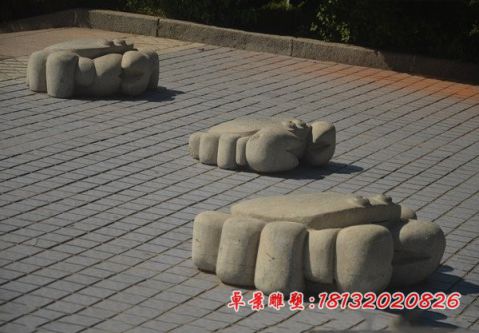 公园动物卡通螃蟹石雕