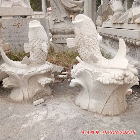 小区喷泉鲤鱼石雕