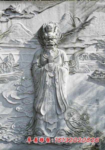宗教庙宇龙王石浮雕