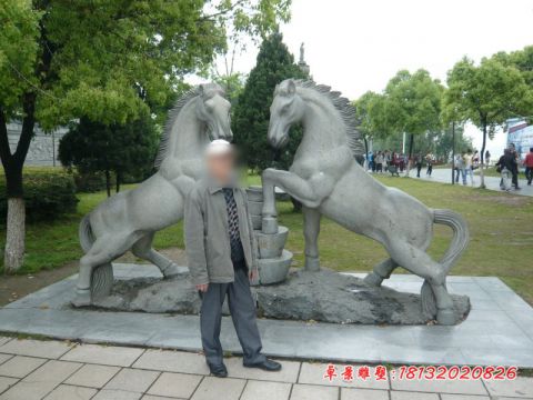 大理石马到成功石雕马