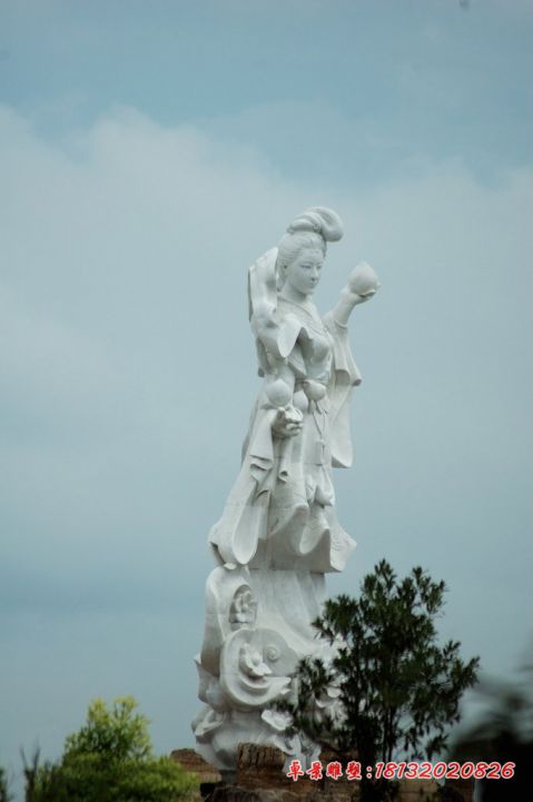 汉白玉景区仙女人物石雕