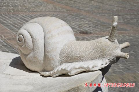 园林动物大理石蜗牛石雕