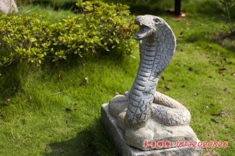 公园动物眼镜蛇石雕
