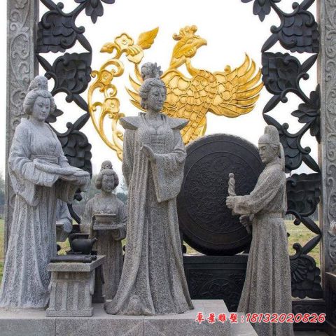 景区古代名人石雕武则天