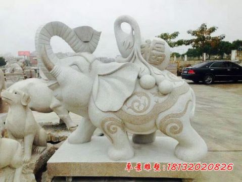 门口葫芦大象石雕